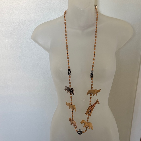 Jewelry - Wildlife Charm Beaded Necklace, handmade in Africa!